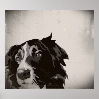 Border Collie urban no. 1 art poster