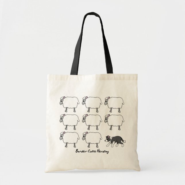 Border collie vivant en troupe le sac de moutons (Devant)