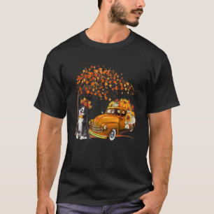 Border Collie Wearing Hat Fall Tree Pickup Truck P T-Shirt