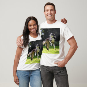 border collie with soap bubbles T-Shirt