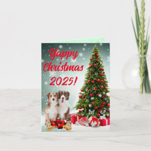 Border Collie Yappy Xmas Dog Xmas Card
