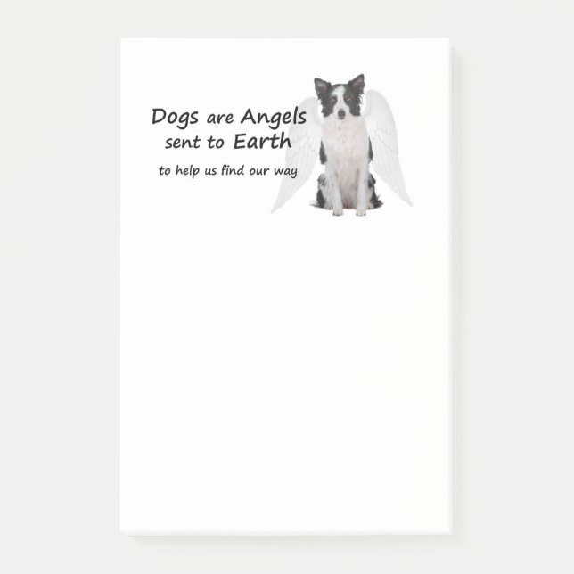Border Collies Are Angels Post-It Notes (Front)