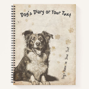Border Collie's Diary Notebook