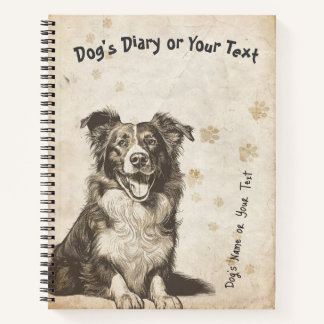 Border Collie's Diary Notebook
