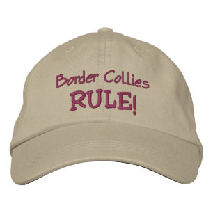 Border Collies Rule Cute Embroidered Hat