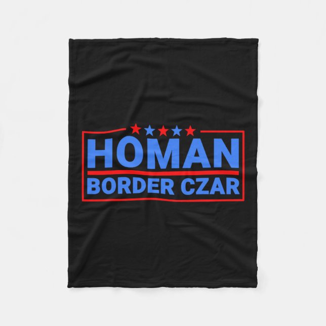 Border Czar Tom Homan Mega Support  Fleece Blanket (Front)