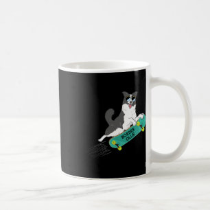 Border Ollie Funny Pun Jokes Dog Skateboarding Kid Coffee Mug