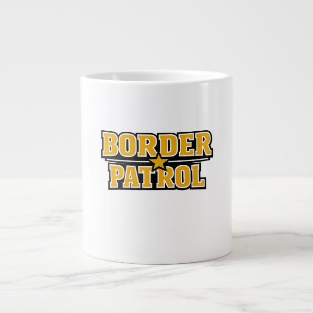 Border Patrol Bold Text Badge Large Coffee Mug (Front)
