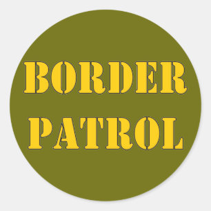 BORDER PATROL CLASSIC ROUND STICKER
