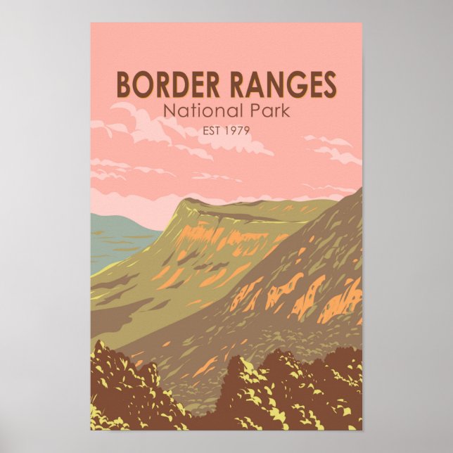 Border Ranges National Park Australia Vintage  Poster (Front)
