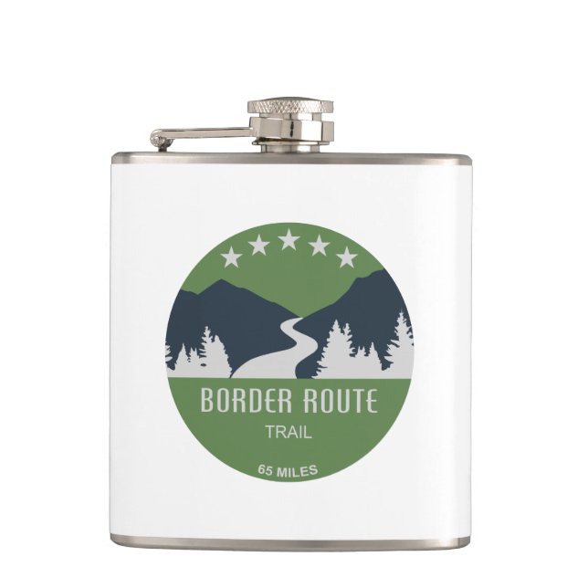 Border Route Trail Minnesota Hip Flask (Front)