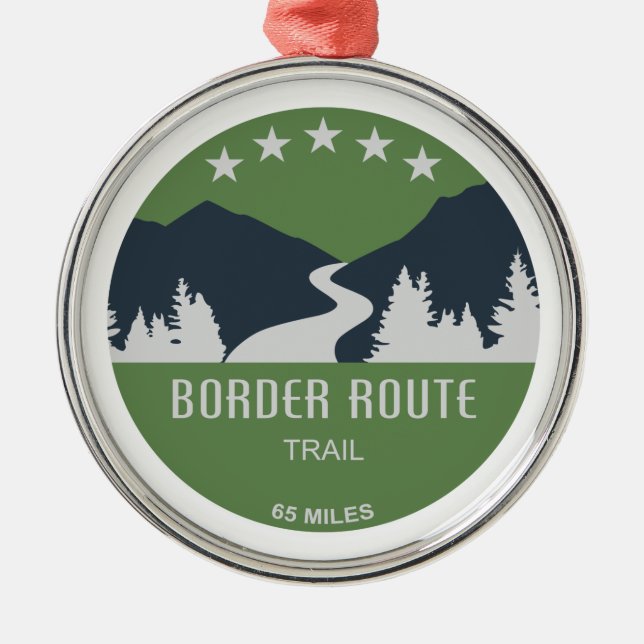 Border Route Trail Minnesota Metal Ornament (Front)