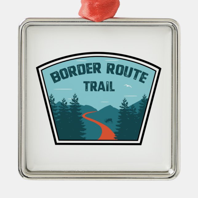 Border Route Trail Minnesota Metal Ornament (Front)
