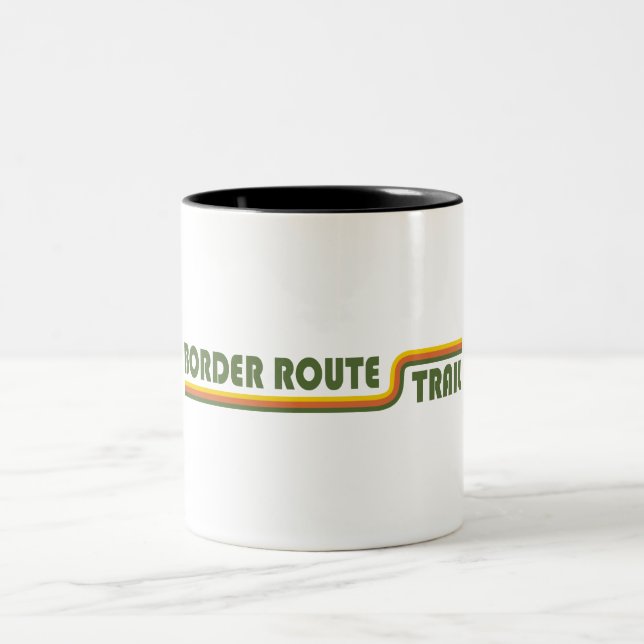 Border Route Trail Minnesota Two-Tone Coffee Mug (Center)