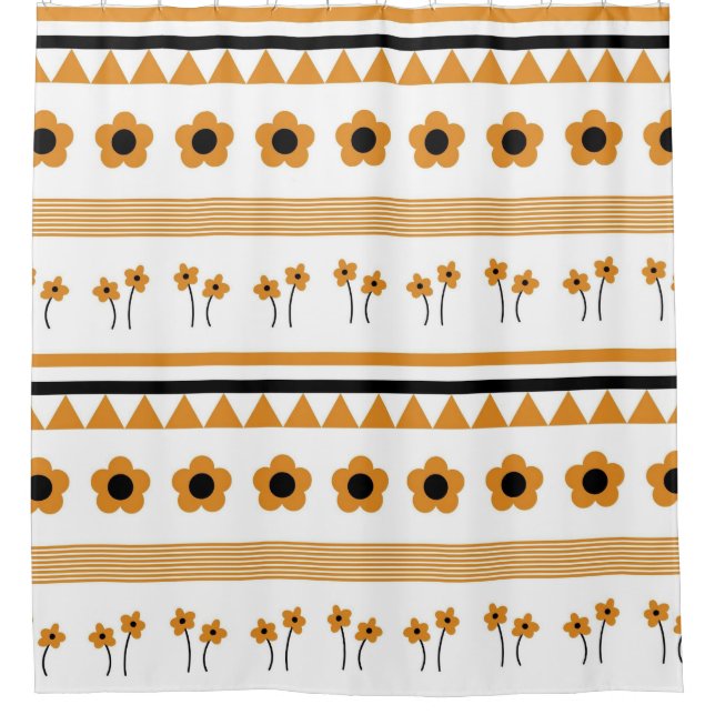 Border Stripe Flower Triangle Boho Pattern (Front)