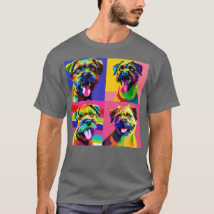 Border Terrier Art Dog Lover Gifts T-Shirt