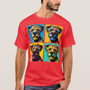 Border Terrier Art Dog Lovers T-Shirt