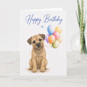 Border Terrier Birthday Card