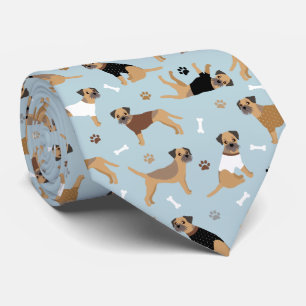 Border Terrier Bones and Paws Tie