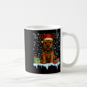 Border Terrier Christmas Santa Hat Reindeer Pajama Coffee Mug
