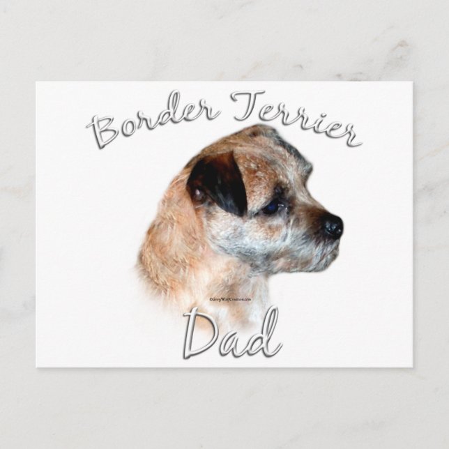 Border Terrier Dad 2 Postcard (Front)