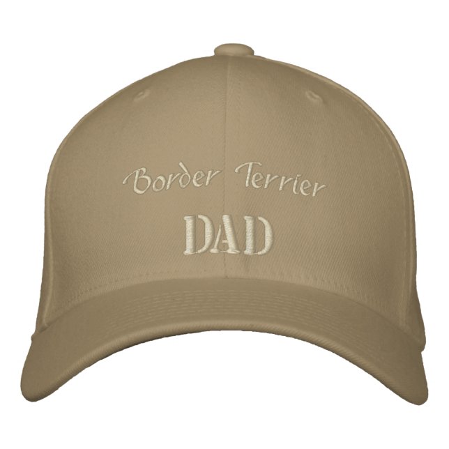 Border Terrier Dad Gifts. Embroidered Hat (Front)