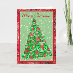 Border Terrier Dog Breed Silhoutte Merry Christmas Card