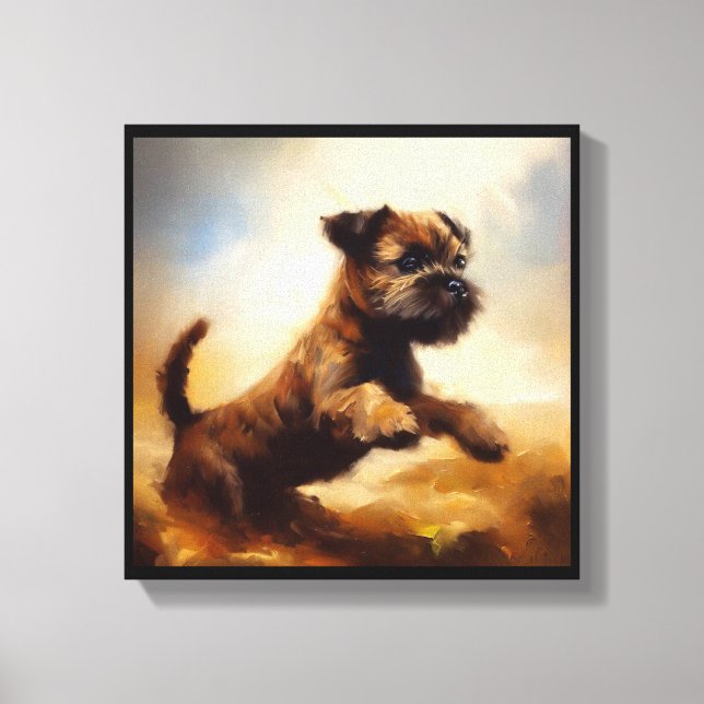 Border Terrier Dog  Canvas Print (Front)