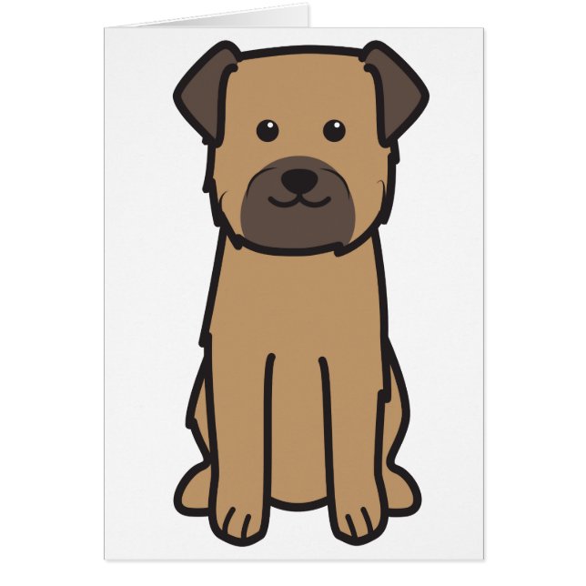 Border Terrier Dog Cartoon (Front)