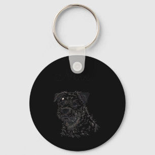 Border Terrier Dog Portrait – Personalized Pet Art Keychain