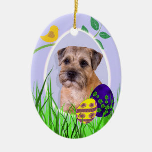 Border Terrier Easter Ornament
