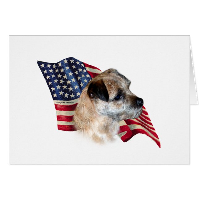 Border Terrier Flag (Front Horizontal)