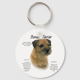 Border Terrier History Design Keychain