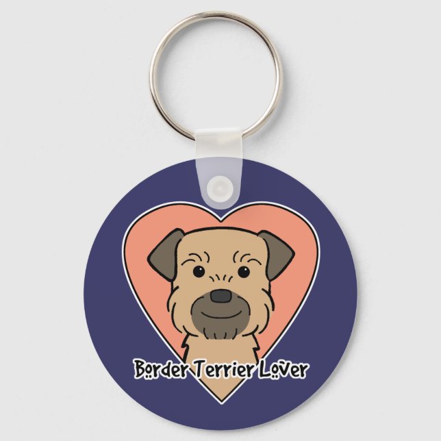 Border Terrier Lover Keychain (Front)