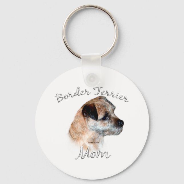 Border Terrier Mom 2 Keychain (Front)