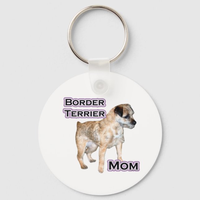 Border Terrier Mom 4 - Keychain (Front)