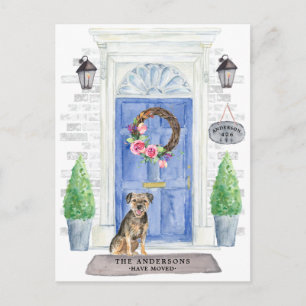 Border Terrier Moving Announcement Postcard
