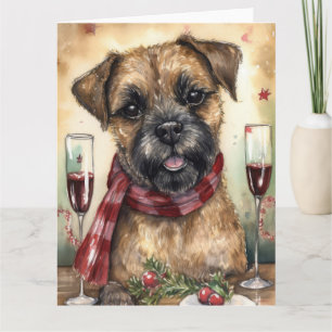 Border Terrier New Year Card