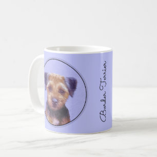 Border Terrier Painting - Cute Original Dog Art Coffee Mug