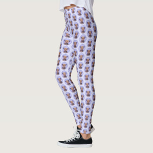 Border Terrier Painting - Cute Original Dog Art Leggings