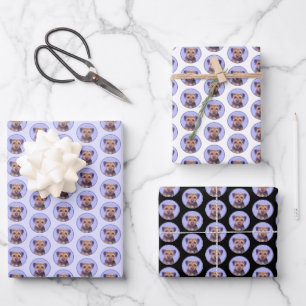 Border Terrier Painting - Cute Original Dog Art Wrapping Paper Sheet