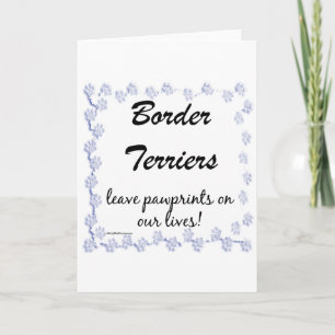 Border Terrier Pawprints Holiday Card