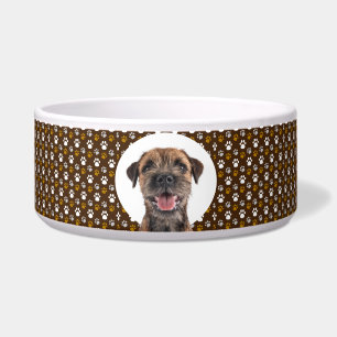 Border Terrier Personalize Photo & Name Dog  Bowl