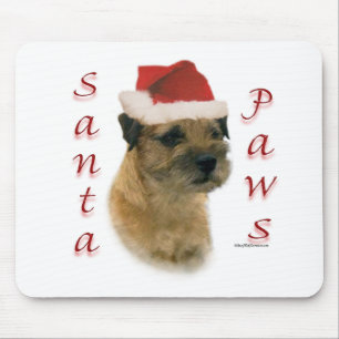 Border Terrier Santa Paws Mouse Pad