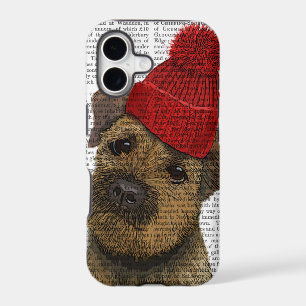 Border Terrier with Red Bobble Hat 3