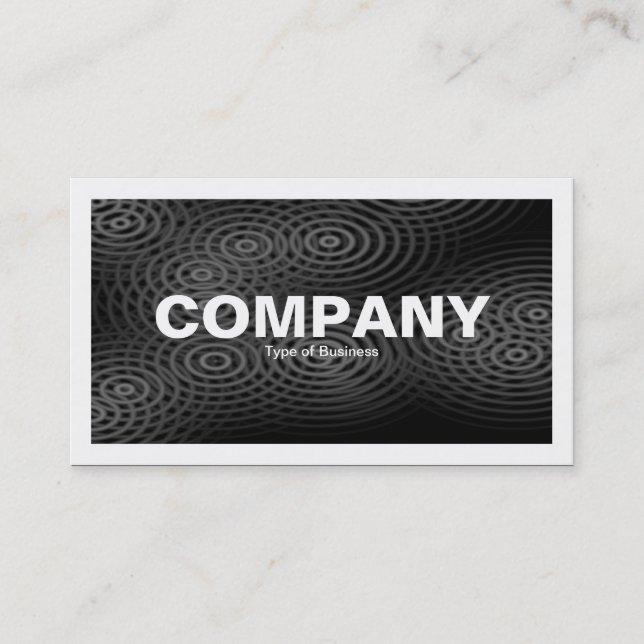 Bordered - Electric Rain - Black & Grey Business Card (Front)