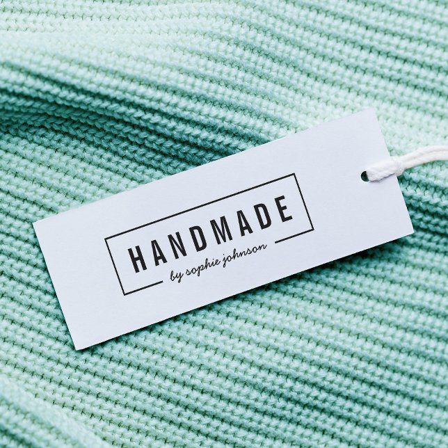 Bordered Modern Bold & Script Name Handmade Self-inking Stamp (Creator Uploaded)