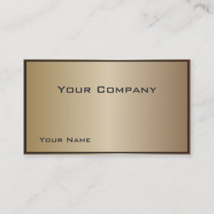 Bordered Simple Bronze Corporate  Business Card