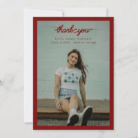 bordered simple single photo graduation 