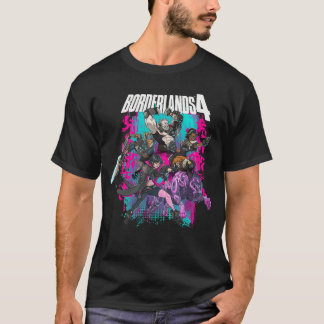 Borderlands 4 Colorful Heroes Collage Graffiti Vid T-Shirt